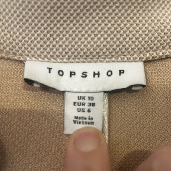 Topshop Blazer Quiet Luxury Minimalist Open Front Collarless Women’s Size 6 - Picture 4 of 6